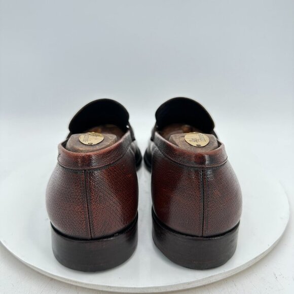 Salvatore Ferragamo Men Size 8.5 D Brown Leather Horsebit Loafer Dress Shoes - Picture 6 of 13
